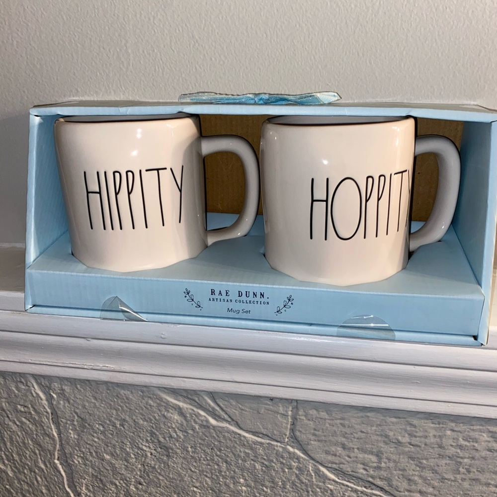 Rae Dunn Hippity Hoppity Easter Mug set
